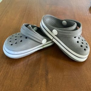 Gray Shark Toddler Crocs size 5